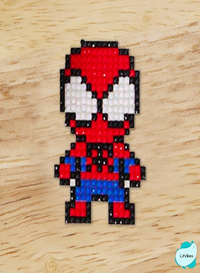 LitVibes DIY Diamond Painting 5D Stickers,Mosaic Diamond Stickers Art and Craft kit for Kids & Children - (Superhero) - Image 3
